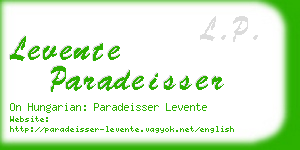 levente paradeisser business card